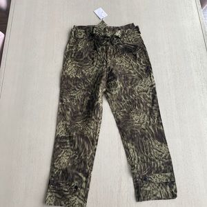 NWT Good American Upgrade Paperbag Waist Ankle Trousers Size 4